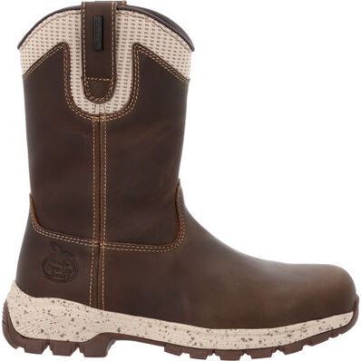 Georgia Women's Eagle Trail 10" Waterproof Alloy Toe Work Boot -Brown- GB00557 6 / Medium / Brown - Overlook Boots