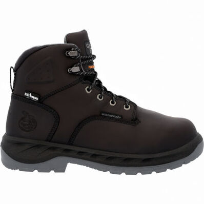 Georgia Men's OT 6" Composite Toe Waterproof MG Puncture Resistant Work Boot - Black - GB00562 8 / Medium / Black - Overlook Boots