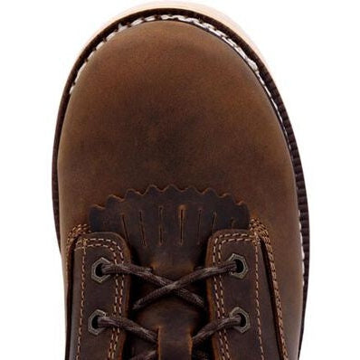 Georgia Men's Amp Lt Wedge 8" Soft Toe Waterproof Work Boot -Brown- GB00593 - Overlook Boots