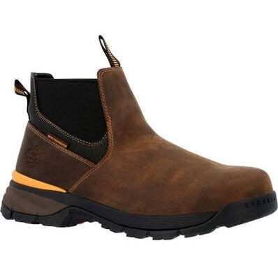 Georgia Men's TBD 5" Soft Toe Waterproof Chelsea Work Boot -Brown- GB00599 8 / Medium / Brown - Overlook Boots