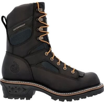 Georgia Men's Ltx Logger 9" Soft Toe Waterproof Work Boot -Black- GB00618 8 / Medium / Black - Overlook Boots