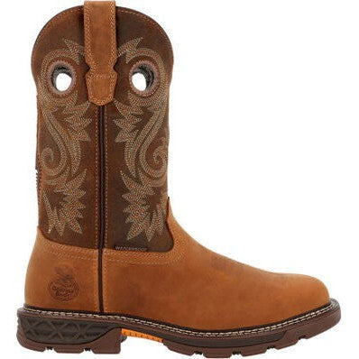 Georgia Men's Carbo-Tec FLX 11" Alloy Toe Waterproof Work Boot- Brown- GB00621 - Overlook Boots