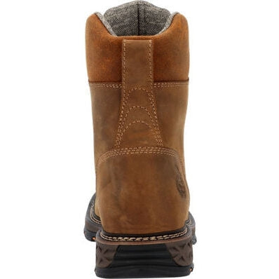 Georgia Men's Carbo Tec Flx 8" Soft Toe Waterproof Lacer Western Work Boot -Brown- GB00623 - Overlook Boots