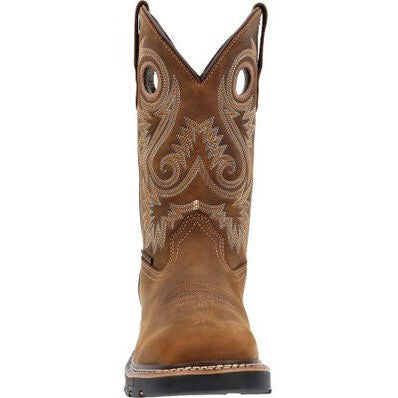 Georgia Men's Carbo Tec FLX 11" Soft Toe Waterproof Pull On Work Boot- Brown- GB00649 - Overlook Boots