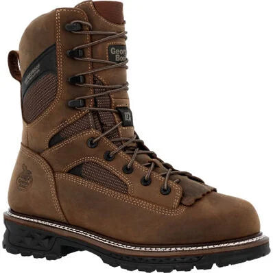 Georgia Men's Logger LTX 9" Composite Toe Waterproof 400G Work Boot -Brown- GB00681 8 / Medium / Brown - Overlook Boots