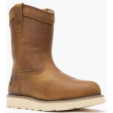 Georgia Men's Core 37 10" Steel Toe Waterproof Pull On Work Boot - Barracuda - GB00696 7 / Medium / Gold - Overlook Boots