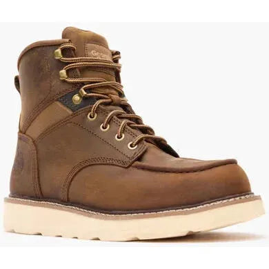 Georgia Men's Core 37 6" Steel Toe Wedge Work Boot - Brown - GB00697 7 / Medium / Brown - Overlook Boots