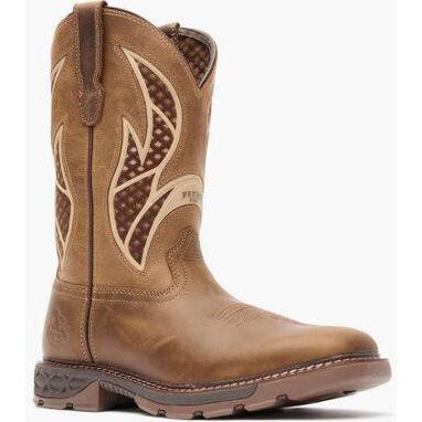 Georgia Men's Carbo Tec Flx 11" Alloy Toe Pull On Insulkul Work Boot - Tan - GB00711 7 / Medium / Brown - Overlook Boots