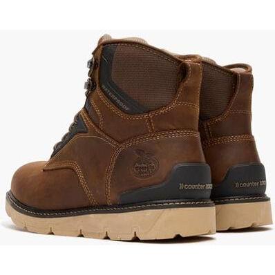 Georgia Men's Carbon Flex 6" Soft Toe Waterproof Wedge Work Boot - Brown - GB00712 - Overlook Boots