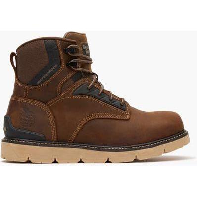 Georgia Men's Carbon Flex 6" Carbon Toe Waterproof Wedge Work Boot - Brown - GB00713 - Overlook Boots