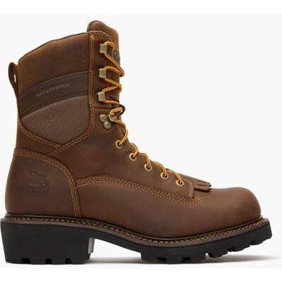 Georgia Men's Core 37 9" Soft Toe Waterproof Logger Work Boot - Brown - GB00717 - Overlook Boots