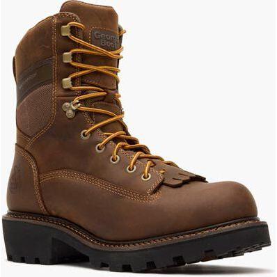 Georgia Men's Core 37 9" Comp Toe Waterproof Heel Logger Work Boot - Brown - GB00718 7 / Medium / Brown - Overlook Boots