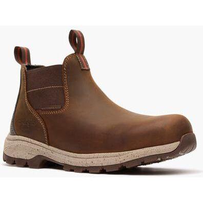 Georgia Women's Eagle Trail 5" Alloy Toe WP Chelsea Work Boot - Brown - GB00725 6 / Medium / Brown - Overlook Boots