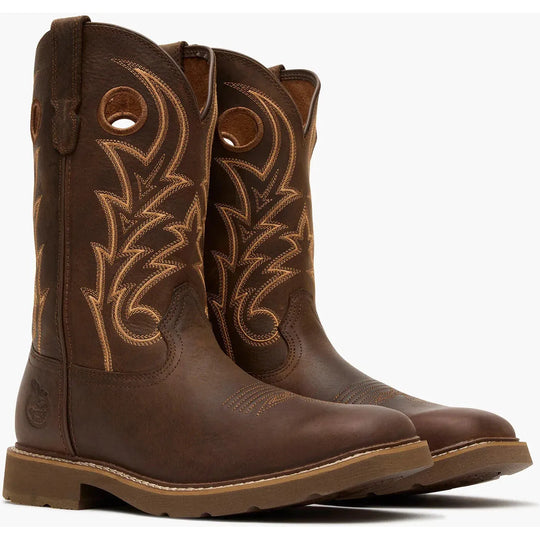 Georgia Men's Core 37 11" Soft Toe Pull-On Western Work Boot - Brown - GB00726 - Overlook Boots