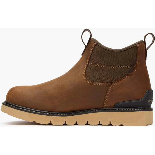 Georgia Men's Carbon Flex 6" Waterproof Wedge Chelsea Work Boot- Brown- GB00730 - Overlook Boots
