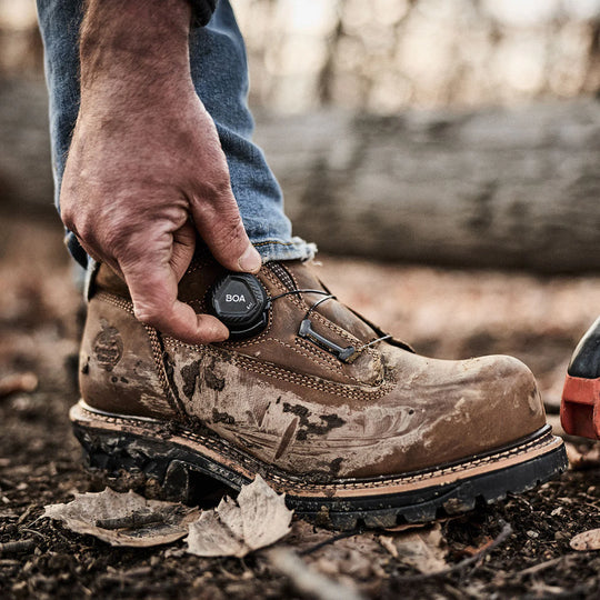 Georgia Men's LTX Logger 9" Comp Toe Waterproof BOA Work Boot- Brown- GB00732 - Overlook Boots