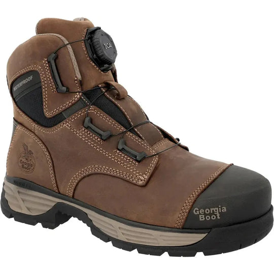Georgia Durablend Edge Bota de Trabajo para Hombre, 6 Pulgadas, Impermeable, Punta de Aleación, BOA - Café - GB00733 - Imagen 3