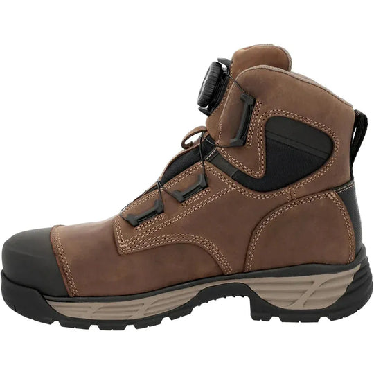 Georgia Durablend Edge Bota de Trabajo para Hombre, 6 Pulgadas, Impermeable, Punta de Aleación, BOA - Café - GB00733 - Imagen 4