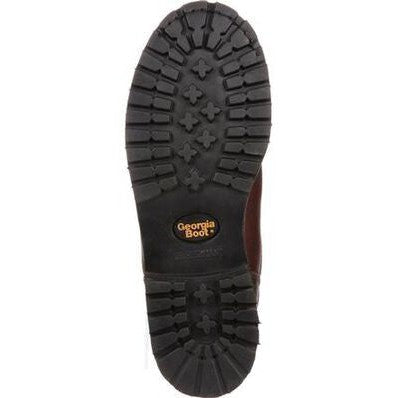 Georgia Men's Logger 6" Soft Toe Waterproof Lace-To-Toe Work Boot- Chocolate- GBOT052 - Overlook Boots
