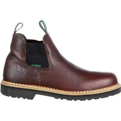 Georgia Men's Giant 5" Steel Toe Waterproof High Romeo Work Boot -Brown- GR530 7 / Medium / Black - Overlook Boots