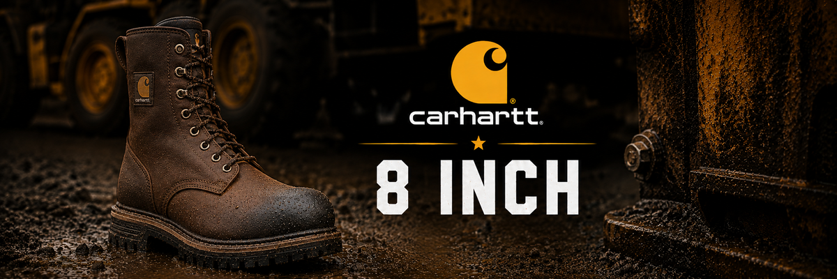 Carhartt 8 Inch Work Boots in tall leather work boot styles