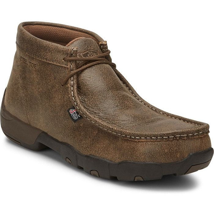 Justin Men's Cappie Steel Toe Slip Resistant Work Boot - Tan Bomber - 237 - Overlook Boots