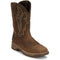 Justin Men's Nitread 11" Comp Toe Waterproof Pull On Work Boot- Brown- CR3207 7 / Medium / Brown - Overlook Boots