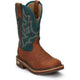 Justin Men's Resistor 11" Nano Composite Toe Slip Resistant Work Boot - Russet Blue - CR4010 - Overlook Boots