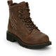 Justin Women's Katerina 6" Steel Toe Waterproof Slip Resistant Work Boot - Aged Bark Brown - GY985 - Overlook Boots