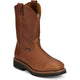 Justin Men's Lafayette 11" Soft Toe Waterproof Pull On Slip Resistant Work Boot - Cinnamon Brown - HL4226 7 / Medium / Brown - Overlook Boots