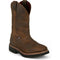 Justin Men's Billings 11" Soft Toe Waterproof Pull On Work Boot- Brown- HL4234 7 / Medium / Brown - Overlook Boots