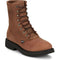 Justin Men's Livestock 8" Waterproof Lace Up Slip Resistant Western Work Boot - Aged Bark Brown - OW604 6 / Medium / Brown - Overlook Boots