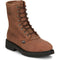 Justin Men's Livestock 8" Round Steel Toe Lace Up Slip Resistant Western Work Boot - Aged Brown - OW764 6 / Medium / Brown - Overlook Boots