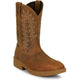 Justin Men's Blinder 11" Steel Toe Waterproof Western Work Boot - Brown - PD4069 7 / Medium / Brown - Overlook Boots