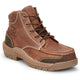 Justin Men's Corbett 5" Moc Toe Waterproof Slip Resistant Lace Up Work Boot - Barley Brown - SE252 - Overlook Boots