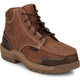 Justin Men's Corbett 5" Alloy Toe Waterproof Met Guard Slip Resistant Work Shoe - Barley Brown - SE255 7 / Medium / Black - Overlook Boots