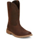 Justin Men's Buster 11" Square Toe Slip Resistant Pull On Work Boot - Pecan Brown - SE3100 - Overlook Boots