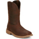 Justin Men's Buster 11" Steel Square Toe Waterproof Slip Resistant Work Boot - Pecan Brown - SE3101 - Overlook Boots