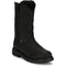Justin Men's Dorsal 11" Steel Toe Waterproof Slip Resistant Pull On Work Boot - Onyx Black - SE4635 7 / Medium / Black - Overlook Boots