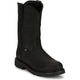 Justin Men's Dorsal 11" Steel Toe Waterproof Slip Resistant Pull On Work Boot - Onyx Black - SE4635 7 / Medium / Black - Overlook Boots
