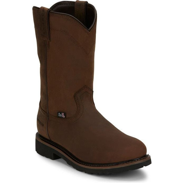 Justin Men's Drywall 10" Waterproof Slip Resistant Work Boot - Whiskey Brown - SE4960 - Overlook Boots