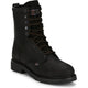 Justin Men's Truckton 8" Steel Toe Waterproof Slip Resistant Lace Up Work Boot - Onyx Black - SE636 7 / Medium / Black - Overlook Boots