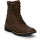 Justin Men's Pulley 8" Lace Up Slip Resistant Work Boot - Aged Brown - SE681 - Overlook Boots