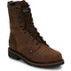 Justin Men's Drywall 8" Steel Toe Waterproof Lace Up Slip Resistant Work Boot - Brown - SE961 - Overlook Boots