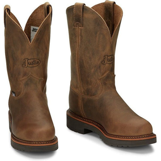 Justin Men's Blueprint 11” Slip Resistant Work Boot - Tan Gaucho - 4440 - Overlook Boots