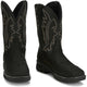 Justin Men's Nitread 11" Composite Toe Waterproof Slip Resistant Pull On Work Boot - Black - CR3208 - Overlook Boots