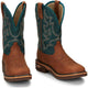 Justin Men's Resistor 11" Nano Composite Toe Slip Resistant Work Boot - Russet Blue - CR4010 - Overlook Boots