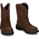 Justin Women's Wanette 8" Steel Toe Waterproof Slip Resistant Work Boot - Aged Bark Brown - GY9980 - Overlook Boots