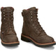 Justin Men's Rivot 8" Lace Up Slip Resistant Western Work Boot - Hickory Brown - OW440 - Overlook Boots