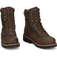 Justin Men's Rivot 8" Lace Up Steel Toe Slip Resistant Western Work Boot - Hickory Brown - OW441 - Overlook Boots